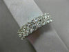 WIDE 1.40CT DIAMOND 18KT WHITE GOLD 3D DOUBLE ROW SEMI ETERNITY ANNIVERSARY RING