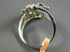 ESTATE LARGE 1.69CT WHITE & FANCY YELLOW DIAMOND 18KT TWO TONE GOLD CLOVER RING