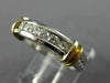 ESTATE .42CT DIAMOND 14K 2 TONE GOLD 3D FILIGREE WEDDING ANNIVERSARY RING #21533