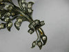 ANTIQUE LARGE 5CT OLD MINE CUT DIAMOND 18KT WHITE GOLD FLOWER PIN BROOCH #20614
