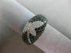 ESTATE 1.64CT WHITE & BLACK DIAMOND 14KT WHITE GOLD 3D PAVE BUTTERFLY LOVE RING