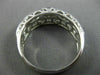 ESTATE WIDE .80CT DIAMOND 14KT WHITE GOLD OPEN FILIGREE TWO ROW ANNIVERSARY RING
