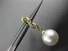 ESTATE DIAMOND 14K WHITE & YELLOW GOLD SOUTH SEA PEARL INFINITY HANGING EARRINGS