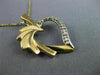 ESTATE .15CT DIAMOND 14KT WHITE & YELLOW GOLD CLASSIC OPEN HEART PENDANT #20162
