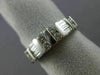 ESTATE .80CT ROUND & BAGUETTE DIAMOND 14K WHITE GOLD ANNIVERSARY GOLD RING #6051
