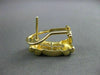 ESTATE LONG 1.12CT DIAMOND BAGUETTE 14K YELLOW GOLD CLIP ON EARRINGS !!! #17948