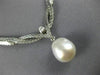 ESTATE .10CT DIAMOND & AAA SOUTH SEA PEARL 18KT WHITE GOLD FLAT NECKLACE #16480