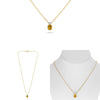 2.11CT DIAMOND & AAA YELLOW SAPPHIRE 18KT YELLOW GOLD DOUBLE SOLITAIRE NECKLACE