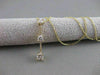 ESTATE .67CT DIAMOND 14K GOLD PAST PRESENT FUTURE 3 STONE PENDANT 16" VVS #13089
