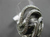 ESTATE MASSIVE 1.08CT DIAMOND 18KT WHITE GOLD 3D MULTI ROW COCKTAIL FUN RING