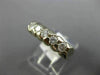 ESTATE .50CT DIAMOND 14KT WHITE GOLD 5 STONE SEMI BEZEL WEDDING ANNIVERSARY RING