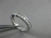 ESTATE 1.20CT ROUND DIAMOND 14KT WHITE GOLD PRONG CHANNEL ETERNITY RING #18598