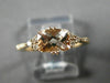 ESTATE 1.08CT DIAMOND & AAA MORGANITE 14KT ROSE GOLD SEMI ETERNITY CLUSTER RING