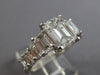 LARGE GIA CERTIFIED 4.52CT DIAMOND PLATINUM EMERALD CUT ENGAGEMENT RING #28304