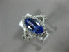 LARGE 1.70CT DIAMOND & AAA TANZANITE 14KT WHITE GOLD 3D INFINITY ENGAGEMENT RING