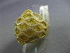 ESTATE LARGE 4.49CT DIAMOND YELLOW SAPPHIRE 18KT YELLOW GOLD MULTI WAVE FUN RING
