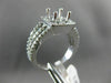 ESTATE .80CT DIAMOND 14K WHITE GOLD HALO SQUARE SEMI MOUNT ENGAGEMENT RING #2625