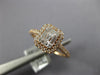 ESTATE .50CT DIAMOND 18KT ROSE GOLD ROUND & BAGUETTE CLUSTER HALO PROMISE RING