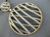 MASSIVE 4.08CT WHITE & PINK DIAMOND 18K WHITE & ROSE GOLD 3D CRISS CROSS PENDANT