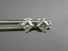 ESTATE .48CT PRINCESS CUT DIAMOND 14K WHITE GOLD 3D CLASSIC STUD EARRINGS #22068
