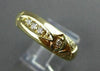 ESTATE WIDE .15CT DIAMOND 14KT YELLOW GOLD 5 STONE MENS ANNIVERSARY RING #10111