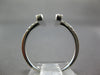 ESTATE WIDE .39CT DIAMOND 18KT WHITE GOLD 3D CLASSIC DOUBLE BAR FUN RING