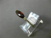 ESTATE 1.59CT ROUND DIAMOND & AAA MARQUISE SHAPE GARNET 14KT YELLOW GOLD 3D RING