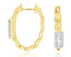 .40CT DIAMOND 14K YELLOW GOLD 3D ROUND & BAGUETTE RECTANGULAR OVAL HOOP EARRINGS