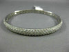 WIDE 4.99CT DIAMOND 18KT WHITE GOLD 3D MULTI ROW SEMI ETERNITY BANGLE BRACELET