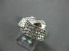 ESTATE WIDE .75T ROUND DIAMOND 14KT WHITE GOLD CLASSIC MULTI ROW SWIRL FUN RING