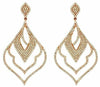 ESTATE LARGE 1.64CT DIAMOND 14KT ROSE GOLD 3D TEAR DROP CLASSIC HANGING EARRINGS