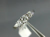 .64CT DIAMOND 14KT WHITE GOLD 3 STONE PAST PRESENT FUTURE ENGAGEMENT RING #1569
