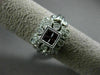 ESTATE 1.05CT DIAMOND & AAA RUBY 18KT WHITE GOLD 3D SQUARE FILIGREE FLORAL RING
