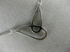 ESTATE .29CT DIAMOND 18KT WHITE GOLD 3D CLASSIC LOVE KNOT V SHAPE FUN NECKLACE