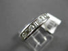 ESTATE .60CTW BAGUETTE & ROUND DIAMOND 14KT WHITE GOLD CHANNEL ANNIVERSARY RING