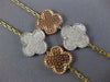 LARGE 4.32CT WHITE & PINK DIAMOND 18K TRI COLOR GOLD FLOWER BY THE YARD NECKLACE