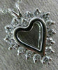 ESTATE .56CT DIAMOND 14KT WHITE GOLD 3D CLASSIC OPEN HEART LOVE PENDANT #10807