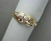 ESTATE .20CT ROUND DIAMOND 14K YELLOW GOLD DOUBLE HEADED RING WEDDING BAND #2208