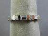 ESTATE .37CT BAGUETTE & ROUND DIAMOND 14KT WHITE GOLD 3D ANNIVERSARY RING #2260