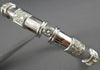 ESTATE WIDE 2.25CT DIAMOND 18KT WHITE GOLD 3D SQUARE BANGLE BRACELET #21905