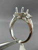 LARGE .70CT DIAMOND 14KT WHITE GOLD 3D HALO ROUND SEMI MOUNT ENGAGMENT RING