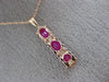 ESTATE 1.25CT DIAMOND & AAA RUBY 14KT ROSE GOLD 3D PAST PRESENT FUTURE PENDANT