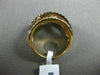 ESTATE 1.29CT DIAMOND & AAA ORANGE SAPPHIRE 18K ROSE GOLD 3D MULTI ROW LOVE RING