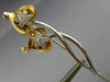 ANTIQUE .60CT DIAMOND 18KT WHITE & ROSE GOLD 3D HEARTS ARROW PIN BROOCH #1383