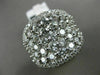 ESTATE LARGE 3.0CT DIAMOND 14KT WHITE GOLD ETOILE FILIGREE CLUSTER LOVE RING