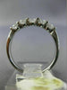 ESTATE .50CT DIAMOND 14KT WHITE GOLD 3D FIVE STONE SHARE PRONG ANNIVERSARY RING