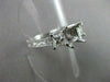 ESTATE 1.08CT DIAMOND 14KT W SEMI MOUNT FILIGTEE 3 STONE ENGAGEMENT RING #1399