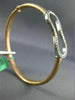 ESTATE LARGE .75CT DIAMOND 18KT WHITE ROSE GOLD MATTE SHINY LOVE BANGLE BRACELET