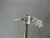 LARGE 2.38CT ROUND & BAGUETTE DIAMOND 18K WHITE GOLD 3D JOURNEY HANGING EARRINGS