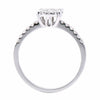 ESTATE .32CT DIAMOND 18KT WHITE GOLD PAVE CLUSTER DOUBLE HALO SEMI ETERNITY RING